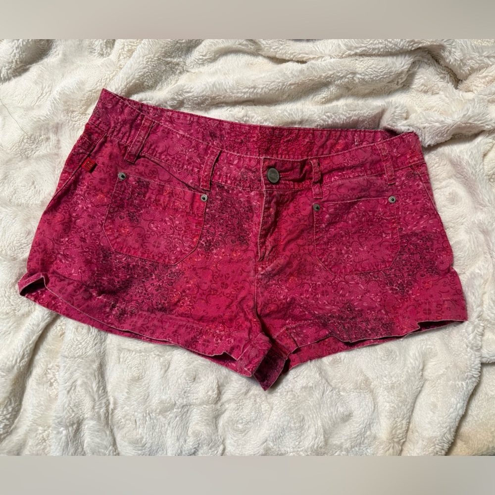 BONGO Women's Vibrant Pink Jean Shorts